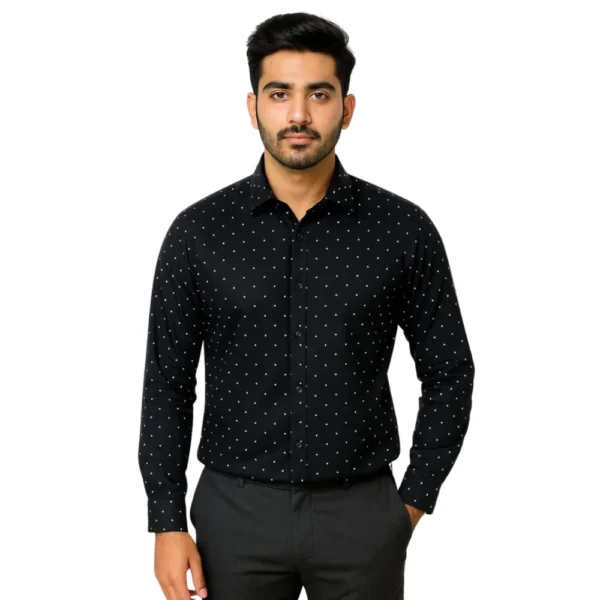 Orbit Noir Cotton Shirt