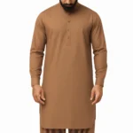 Burnished Clay unstitched cotton fabric for men shalwar kameez Pakistan in rustic earthy tone