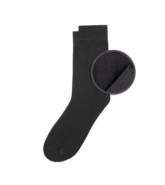 Breathable full-length cotton blend socks for men, comfortable and durable