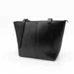 Premium Black Faux Leather Tote Bag elegant hand carry for women by Nouvaid Center