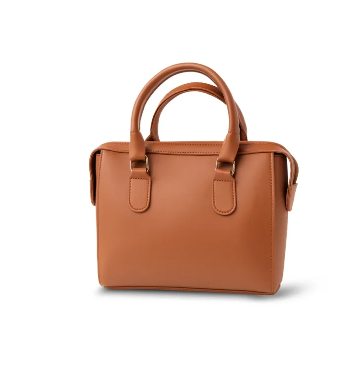 Tan brown leather hand bag, new handbag design by Nouvaid Center, stylish leather hand bag for women