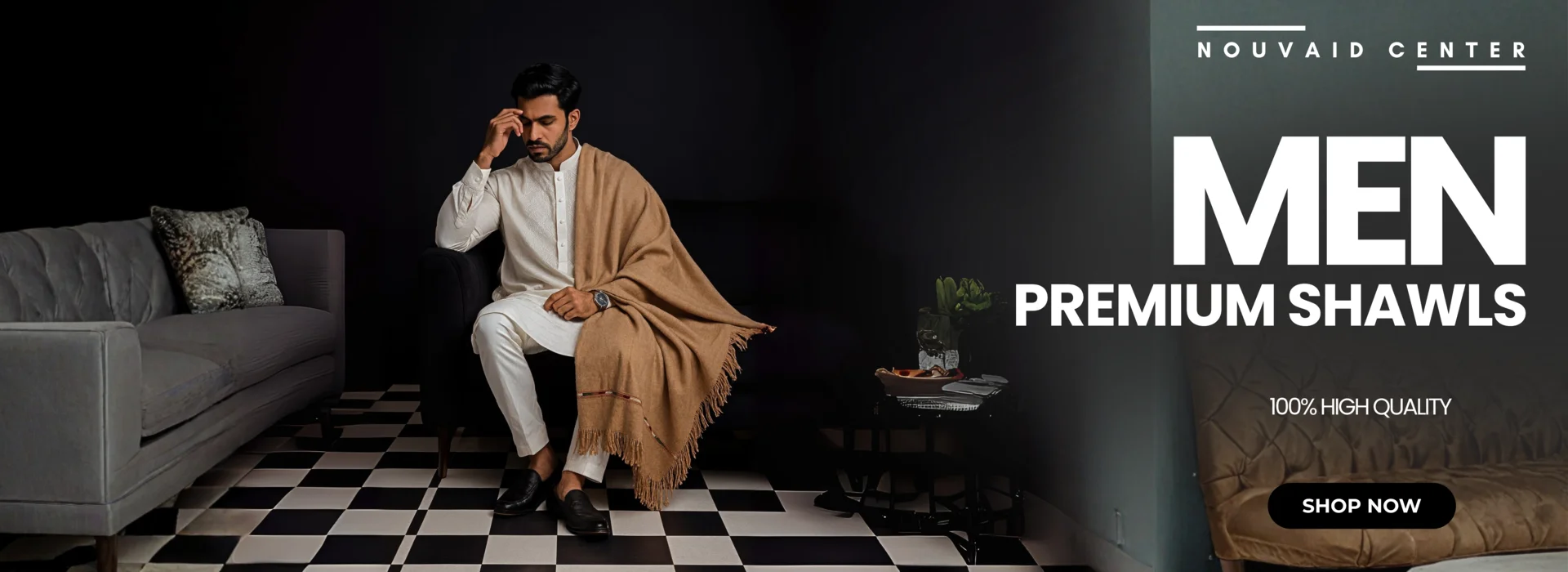 Men premium Shawl by Nouvaid Center