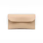 Beige faux leather women’s envelope wallet by Nouvaid Center