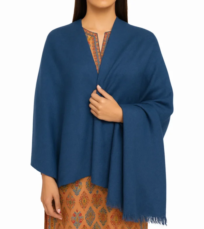 Royal blue shawl for women breathable soft fabric everyday shawl by Nouvaid Center Pakistan