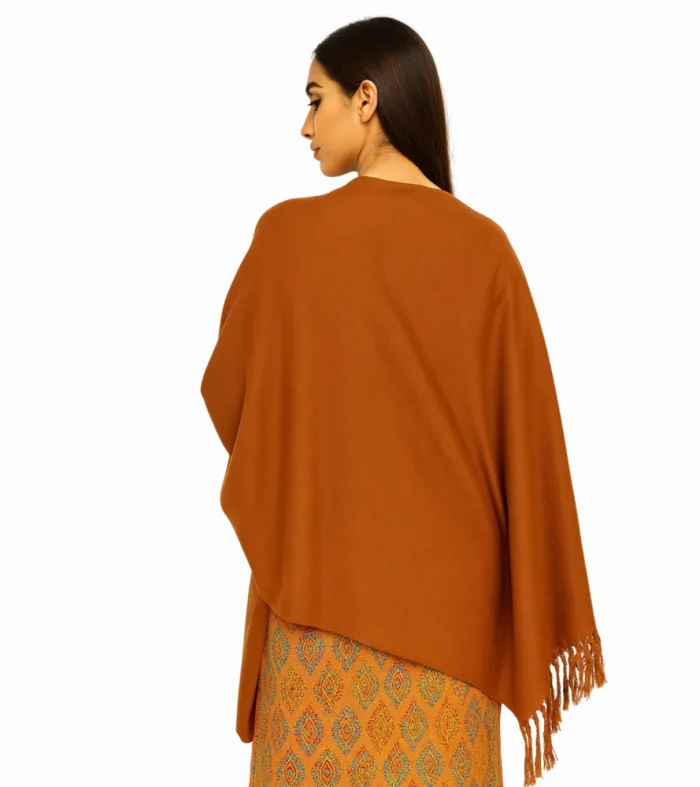 Rust brown shawl for women soft breathable everyday pret wear shawl by Nouvaid Center Pakistan