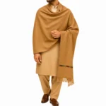 Heritage brown pashmina shawl for men luxury winter shawl by Nouvaid Center Pakistan