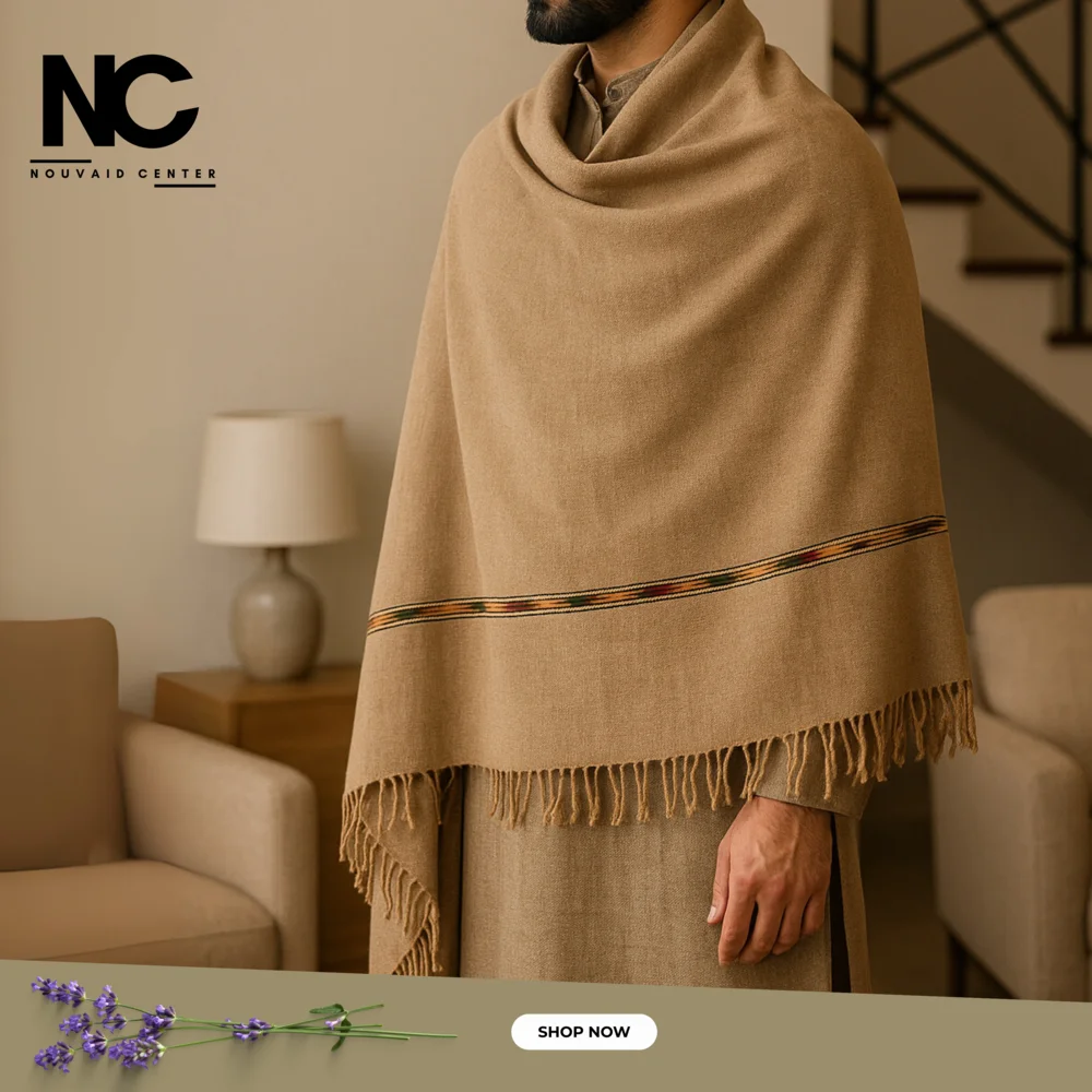 Premium Heritage Pashmina Shawl for Men Soft and Warm Traditional Shawls by Nouvaid Center