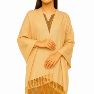 Camel beige shawl for women breathable soft everyday layering shawl by Nouvaid Center Pakistan
