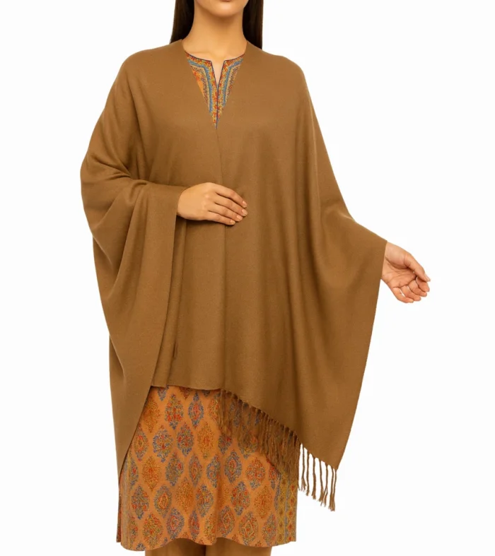 Mocha brown shawl for women soft breathable everyday pret wear shawl by Nouvaid Center Pakistan