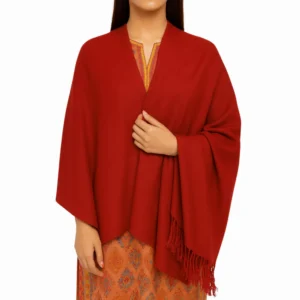 Ruby red shawl for women soft breathable everyday pret wear shawl by Nouvaid Center Pakistan