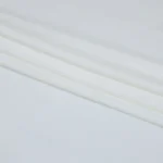 Iconic Pearl White Boski wash and wear fabric by Nouvaid Center, Pearl White 4 meter suit with buttons and waistband