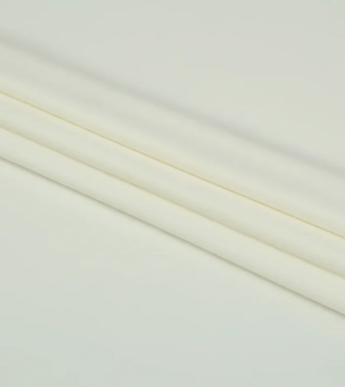 Iconic Off-White Boski wash and wear fabric by Nouvaid Center, Off-White 4 meter suit with buttons and waistband