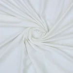 Iconic Pearl White Boski wash and wear fabric by Nouvaid Center, Pearl White 4 meter suit with buttons and waistband