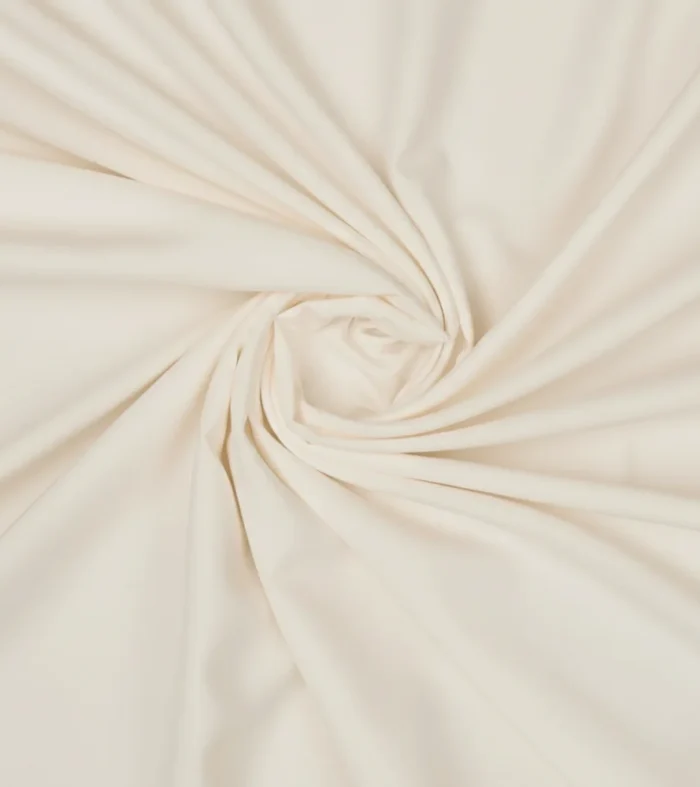 Iconic Off-White Boski wash and wear fabric by Nouvaid Center, Off-White 4 meter suit with buttons and waistband